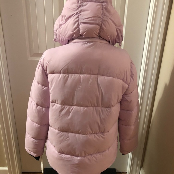 Aqua Women’s Winter Quilted Puffer Coat in matte light pink sz XS - Picture 5 of 15